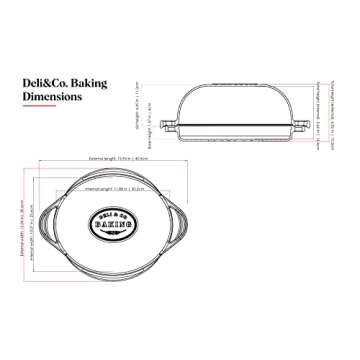 Deli&Co Cast Iron Bread Pan for Baking & Cooking Multicooker