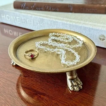 Elegant Brass Clawfoot Dish for Home Decor and Gifts