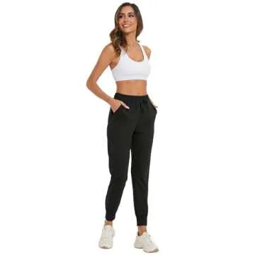 BATHRINS Women's Tapered Joggers with Pockets for Casual Wear