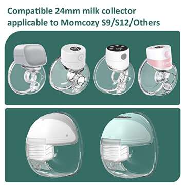 MomMed Flange Insert 21mm for MomMed/Momcozy/Tsrete 24mm Breast Shields/Flange, 21 mm Flange to Reduce 24mm Nipple Tunnel Down to 21 mm, 1Pack