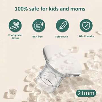 MomMed Flange Insert 21mm for MomMed/Momcozy/Tsrete 24mm Breast Shields/Flange, 21 mm Flange to Reduce 24mm Nipple Tunnel Down to 21 mm, 1Pack