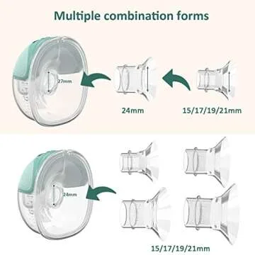 MomMed Flange Insert 21mm for MomMed/Momcozy/Tsrete 24mm Breast Shields/Flange, 21 mm Flange to Reduce 24mm Nipple Tunnel Down to 21 mm, 1Pack