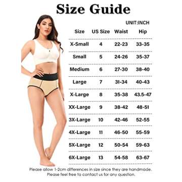 POKARLA Womens Cotton Underwear High Waist Full Coverage Briefs Soft Breathable Postpartum Panties Stretch Underpants