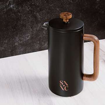 Stone & Clay Modern French Press - Stylish and Durable Coffee Maker