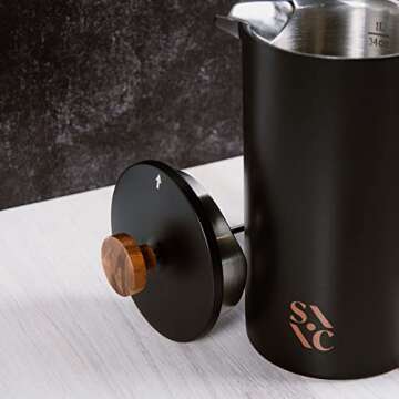 Stone & Clay Modern French Press - Stylish and Durable Coffee Maker