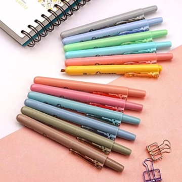 WRITECH Retractable Highlighters: Non-Bleed Vibrant Colors