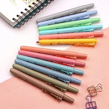 WRITECH Retractable Highlighters: Non-Bleed Vibrant Colors