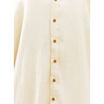 Dokotoo Swimsuit Beach Cover Ups for Women 2024 Vacation Outfits Summer Dresses Button Down Long Kimonos Cardigan Short Sleeve Side Split Casual Solid Loose Fit Fashion Bathing Suit Apricot Small