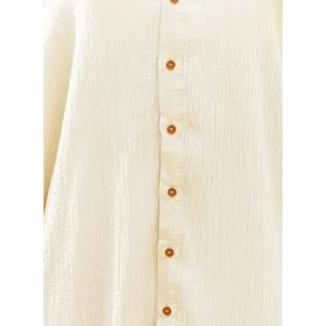 Dokotoo Swimsuit Beach Cover Ups for Women 2024 Vacation Outfits Summer Dresses Button Down Long Kimonos Cardigan Short Sleeve Side Split Casual Solid Loose Fit Fashion Bathing Suit Apricot Small