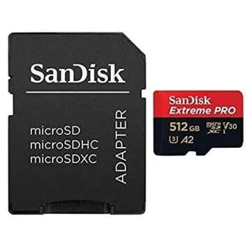 SanDisk 512GB microSD Extreme PRO Memory Card with Adapter Compatible with DJI OSMO Pocket 3 Gimbal Camera (SDSQXCD-512G-GN6MA) Bundle with (1) Everything But Stromboli MicroSDXC & SD Card Reader