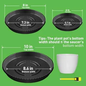 Durable Plant Saucers Set - 18 Pack for All Needs