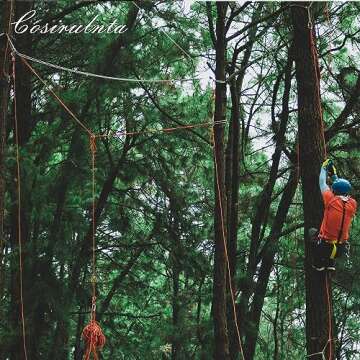 Double Braid Polyester Rope Orange(1/2 in x 50 ft) Arborist Rigging Nylon Pulling Rope - 48 Strand Polyester Braided Rope Bull Rope for Outdoor, Climbing, Swing, Sailing