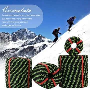 Double Braid Polyester Rope Orange(1/2 in x 50 ft) Arborist Rigging Nylon Pulling Rope - 48 Strand Polyester Braided Rope Bull Rope for Outdoor, Climbing, Swing, Sailing