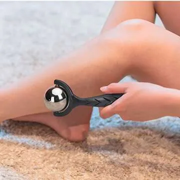 Nobility Massage Ball Roller– Ice Cold and Hot for Deep Tissue and Sore Muscle Relief of Stiffness and Stress, Body, Neck, Back, Foot, Plantar (Black)