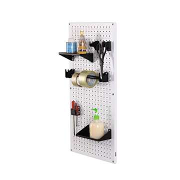 Muscle Rack CPB2-WT Steel Pegboard 2 Pack - Durable Organization Solutions for Home and Workshop