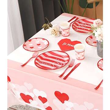 Valentine's Day Party Supply Set - Serves 16 Guests with Style
