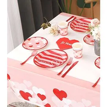 Valentine's Day Party Supply Set - Serves 16 Guests with Style