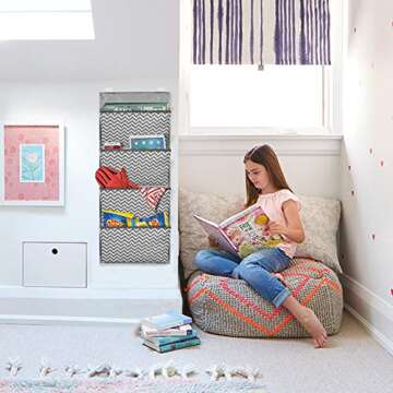 ZKOO 4 Pocket Hanging File Holder for Home and Office