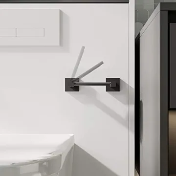 Matte Black Pivoting Toilet Paper Holder for Mega Rolls