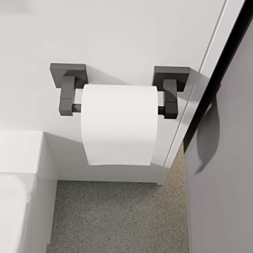 Matte Black Pivoting Toilet Paper Holder for Mega Rolls