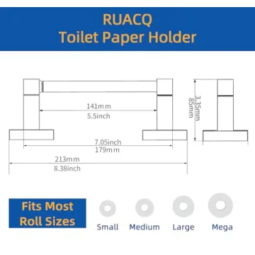Matte Black Pivoting Toilet Paper Holder for Mega Rolls