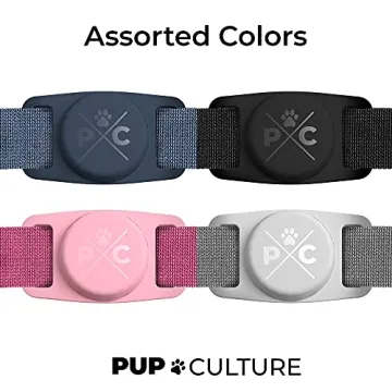 Durable Pup Culture AirTag Dog Collar Holder for Pet Tracking