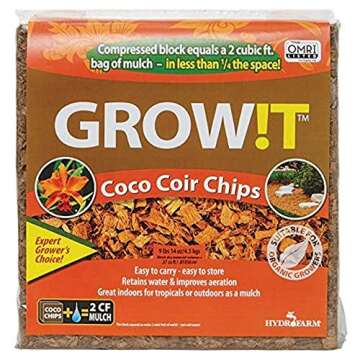 GROW!T Organic Coco Coir Planting Chips, Block
