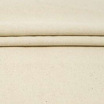 Roc-Lon 44/45" 100% Cotton Osnaburg Natural Perm Press, Off-White, Cut by The yard