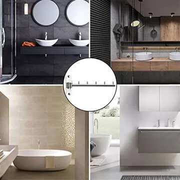 Zivisk Folding Wall Mounted Clothes Hanger Rack for Smart Organization