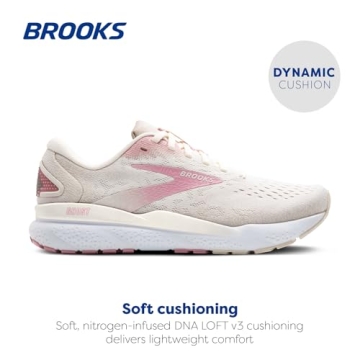 Brooks Women’s Ghost 16 Neutral Running Shoe - Coconut/Zephyr/White - 9.5 Medium
