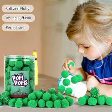 Phinus 200 PCS Soft Pom Poms for Crafts and DIY Projects
