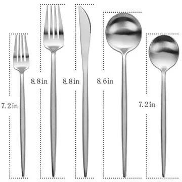 Devico 20-Piece Matte Silverware Set for All Occasions