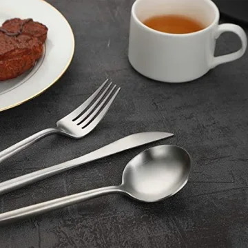 Devico 20-Piece Matte Silverware Set for All Occasions