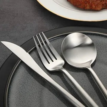 Devico 20-Piece Matte Silverware Set for All Occasions