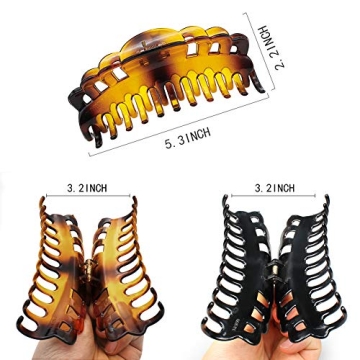 Ex-Large Plastic Hair Claw Clips for Thick Hair