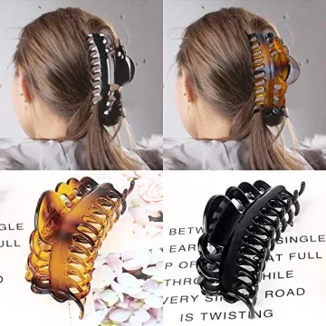 Ex-Large Plastic Hair Claw Clips for Thick Hair