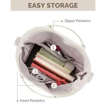 Stylish Prite Corduroy Tote Bag for Work and College