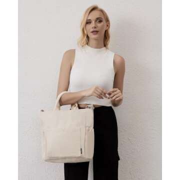 Stylish Prite Corduroy Tote Bag for Work and College