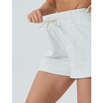 Women's High Waisted Sweat Shorts with Pockets for Workout & Lounge