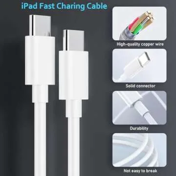 Fast Charging iPad Charger 10FT with 2 Pack 20W USB C