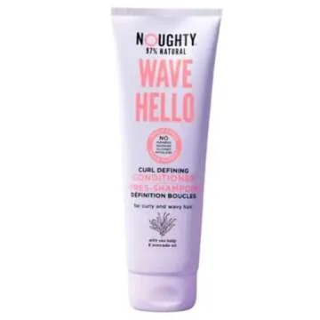 Noughty 97% Natural Wave Hello Curl Defining Conditioner, to Condition, Soften and Define Curls with Sea Kelp Extract and Avocado Oil, Sulphate Free Vegan Haircare 250ml
