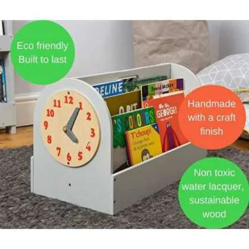 Tidy Books Kids Book Rack - Eco-Friendly Book Caddy