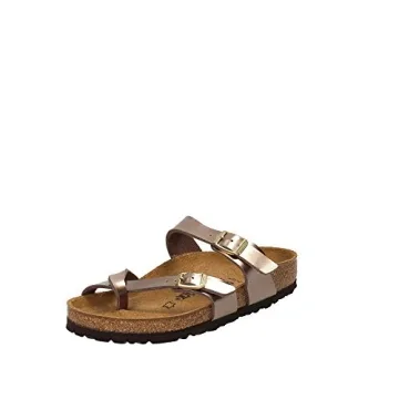 Birkenstock Women's Flip Flops in Electric Metallic Taupe
