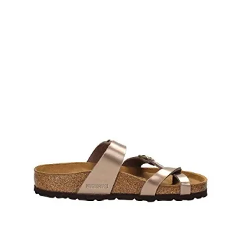Birkenstock Women's Flip Flops in Electric Metallic Taupe