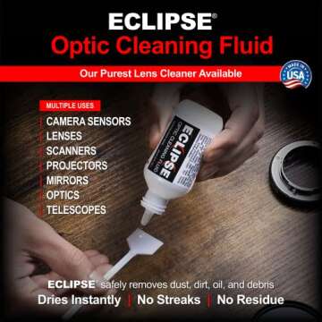 Eclipse Optic Cleaning Solution - Camera Lens and Digital Sensor Cleaner Fluid - Works with All Came...