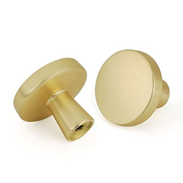 goldenwarm 5pcs Gold Cabinet Knobs Brushed Brass Cabinet Knobs Modern Cabinet Hardware - LS5310GD Ro...