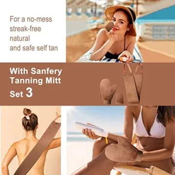 Sanfery Self Tanner Mitt Set - Flawless Sun-Kissed Tan