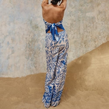 Chic Faretumiya 2 Piece Satin Top Pants Set for Summer