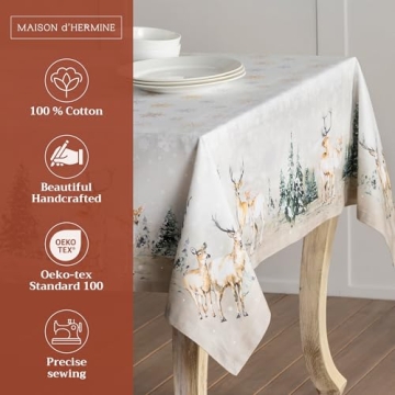 Cotton Table Cover - 54"x54" for Home Dining & Parties