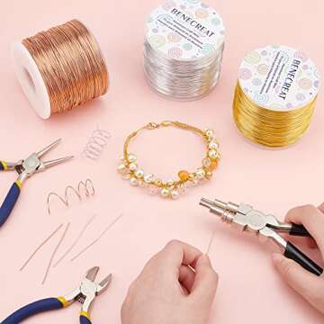 BENECREAT 20 Gauge Black Aluminum Wire for Crafting